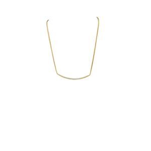 Vintage Signed gold tone Sarah Coventry bar necklace minimalism